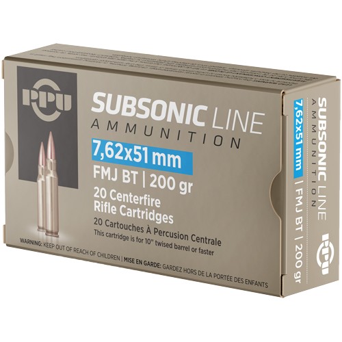 PPU SUBSONIC 7.62X51 200GR