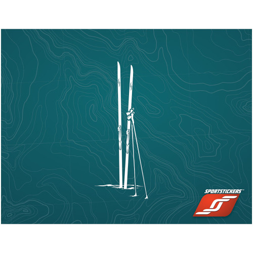 Sticker Xc Skis White