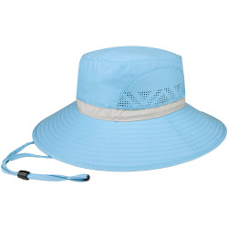 Sunset Hat W/ Adjust Crd Blue Sunset Hat W/ Adjust Crd Blue