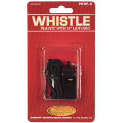 Whistle W/lanyard Black