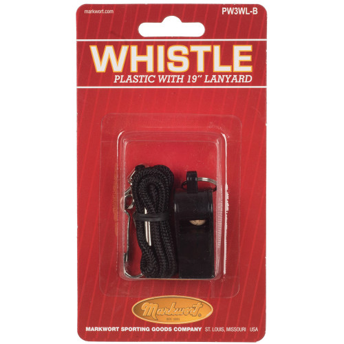Whistle W/lanyard Black