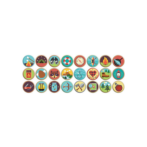 Let's Go Camping Buttons 120ct