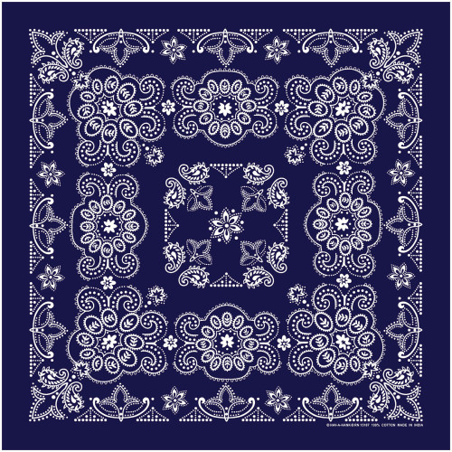 Texas Paisley Bandana Navy