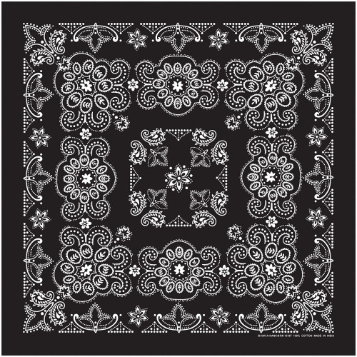 Texas Paisley Bandana Black Texas Paisley Bandana Black