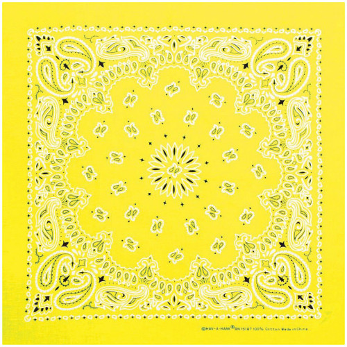 Neon Paisley Bandana Yellow