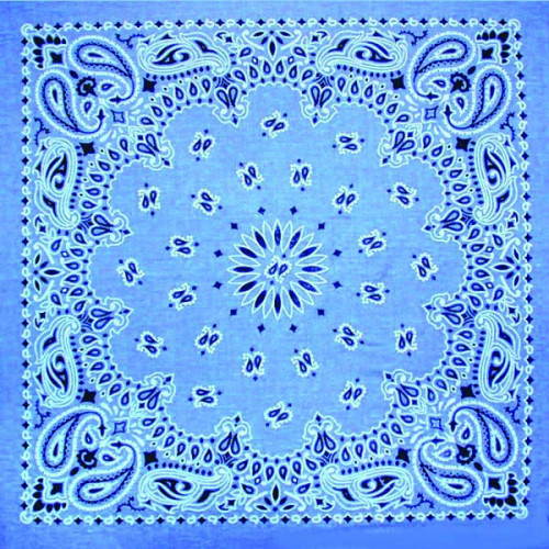 BANDANA CHAM.BLUE w/HNG TG/UPC