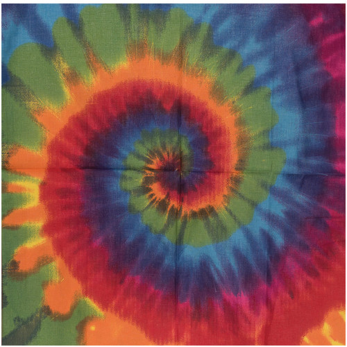Bandana Tie Dye Rainbow W/upc