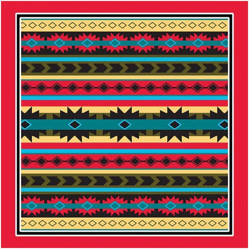 MODERN AZTEC w/RED TRIM