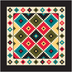 SOUTHWEST ARGYLE w/BLACK TRIM SOUTHWEST ARGYLE w/BLACK TRIM