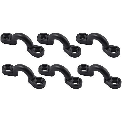 Eye Strap Nyln Blk 6pk-w/scrws