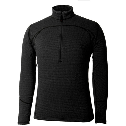 Eco Fleece Mens Ls Zip Blk Sm