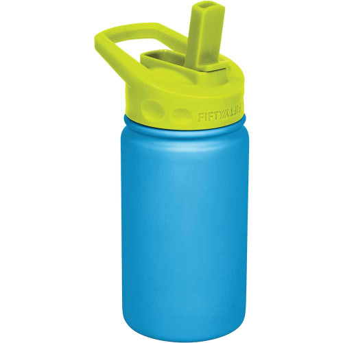 Kid's 12oz W/ Straw Lid- Bl/lm