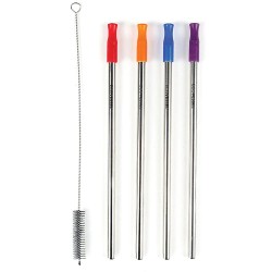 Ss Straw 4pk & Straw Brush